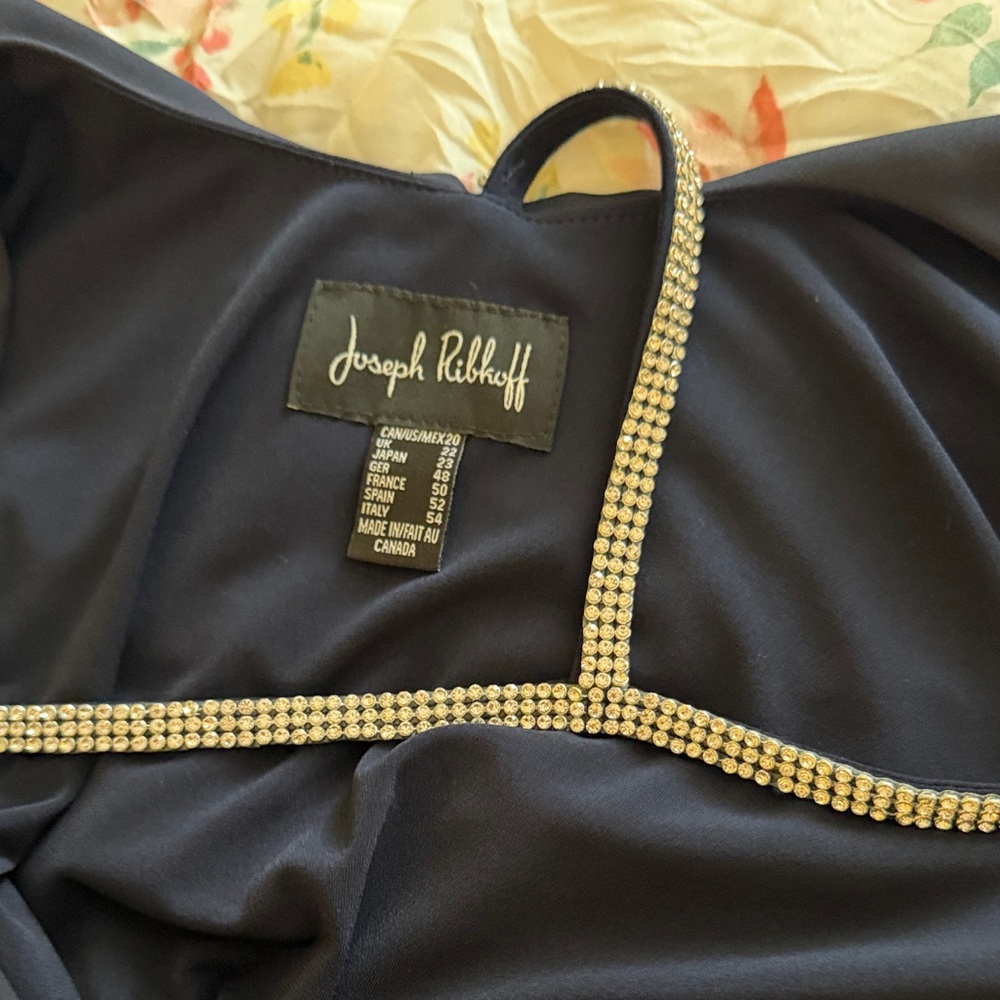 Joseph Ribkoff Black Top with  Rhinestone